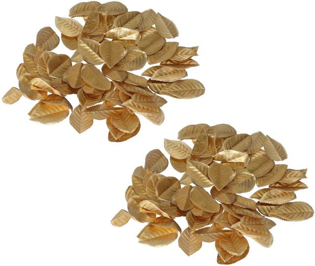 400 Stück GoolRC Bastelblätter aus Vliesstoff in Gold und Braun für Hochzeitsdekorationen und Blumengirlanden - Bild 1