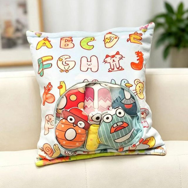 Yiran toy Kawaii Snacktasche Plüschkissen in Blau, B/H: 40 x 35 cm - Bild 1