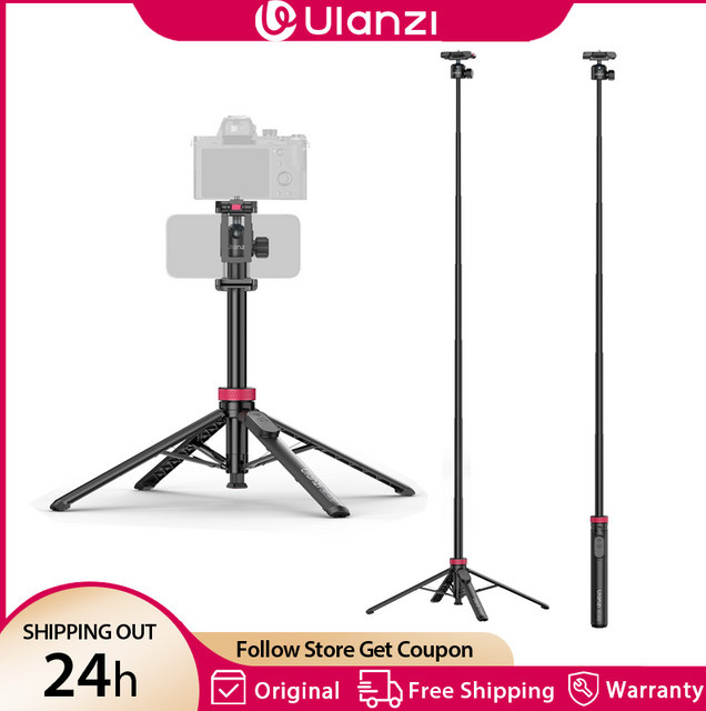 Ulanzi MT44B 2-in-1 Selfie Stick und Stativ mit Fernbedienung in Schwarz für iPhone, Android und DSLR Kameras - Bild 1