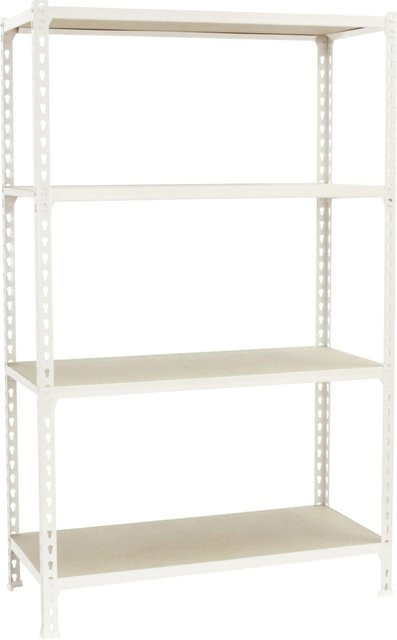 PROREGAL Schwerlastregal Mid Muli mit 4 verstellbaren Fachböden, Farbe Blau-Orange, H x B x T: 150 x 110 x 50 cm - Bild 1