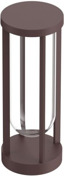Flos In Vitro Pollerleuchte aus Aluminium und Glas in Braun mit dimmbarer LED - Bild 1