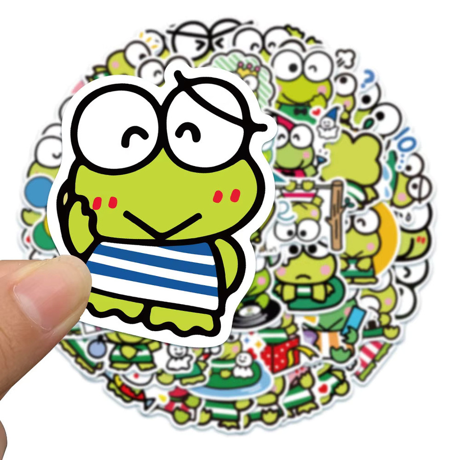 Sanrio Kerokerokeroppi Anime-Aufkleber, 10-teiliges Set, multicolor - Bild 2