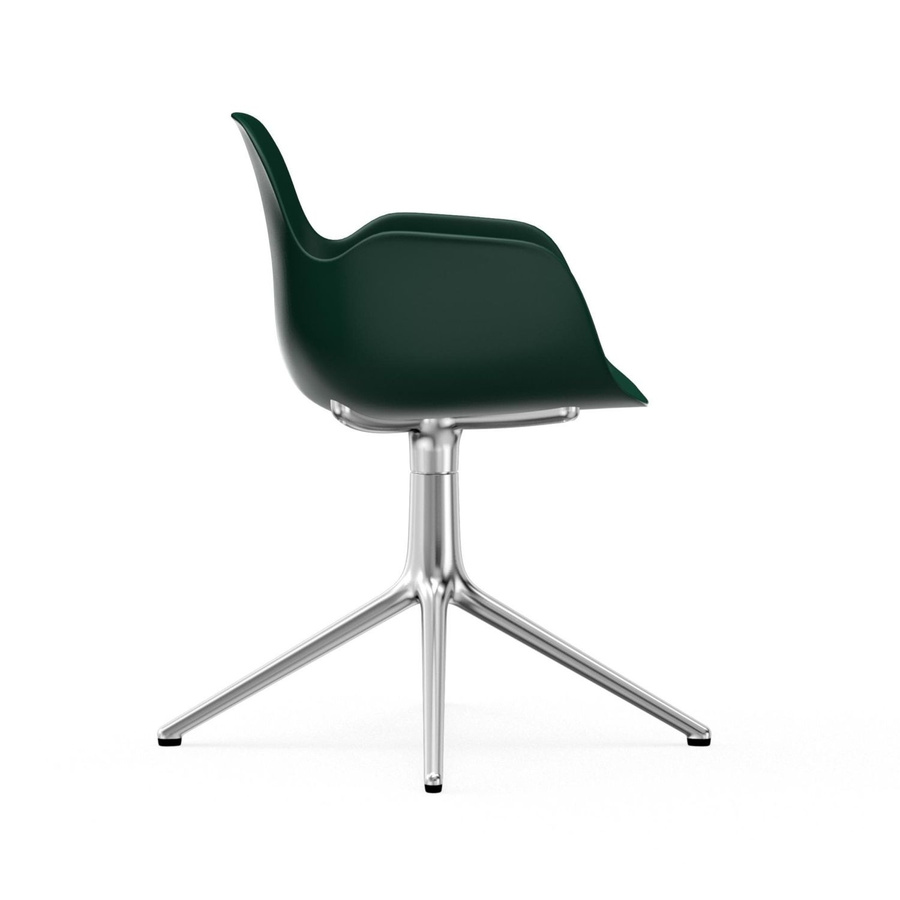 Normann Copenhagen Form Drehsessel in Grün mit Armlehnen und Metallgestell - Bild 2