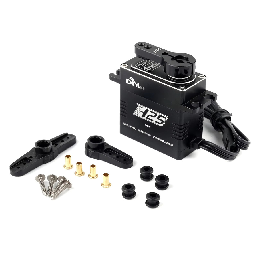 wishiot Kernloser digitaler Servo-Edelstahlgetriebe, wasserdichter RC-Servomotor, 25 kg - Bild 3