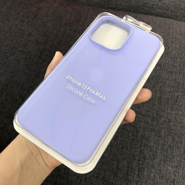 KH Liquid Silikon Schutzhülle für iPhone 15 14 13 12 11 Pro Max Plus XR XS in Purple - Bild 1