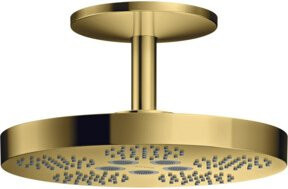 Hansgrohe Axor One Kopfbrause mit Deckenanschluss, 2-Strahl-Regenbrause, Gold Optik, Durchmesser: 28,0 cm - Bild 1