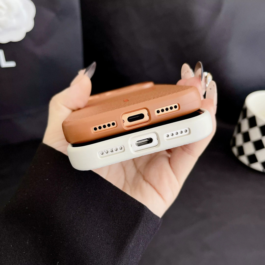 MagSafe Magnetische Handyhülle mit Lychee-Muster für iPhone 17 Air 16 16E 15 14 Plus 13 12 11 Pro Max in Grau, Matte Weiche Schutzhülle - Bild 3