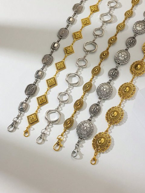 Bauchkette Damen, Silber, Vintage - Bild 1
