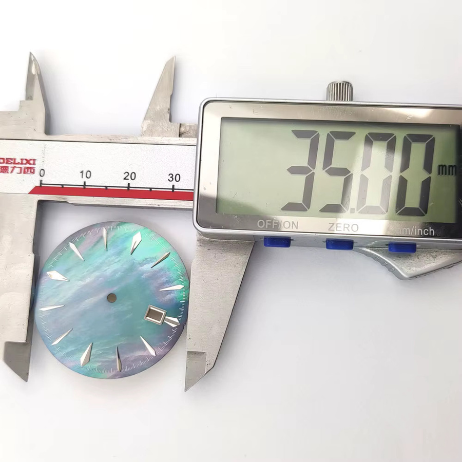 OUMASHI Zifferblatt, NH35/NH36, 35 mm, mehrfarbig, reflektierende Textur - Bild 2