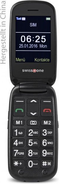 Swisstone BBM 625 Senioren-Klapphandy mit Ladestation und SOS-Taste in Schwarz mit Bluetooth und 2.4 Zoll Display - Bild 2