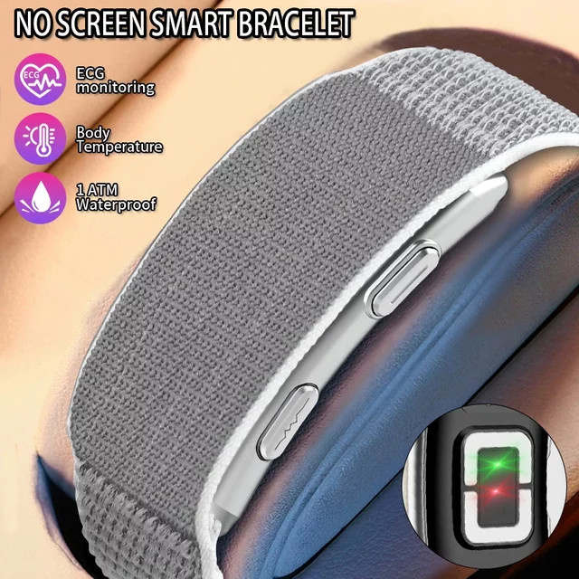 LIGE Smart Armband mit EKG, Herzfrequenz- und Blutdruck-Monitor, wasserdichtes Fitness Smart Band in Gold für Android und iOS - Bild 1