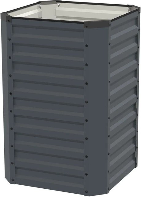 RIVARO Hochbeet aus Metall in Graphitgrau und Schwarz, B/T/H: 60 x 60 x 90 cm - Bild 1