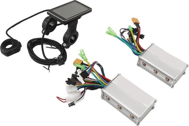 Igeteck Bürstenloser Dual Drive Controller Kit für Elektrofahrräder mit M5 LCD Display, 500W 25A, Grau - Bild 1