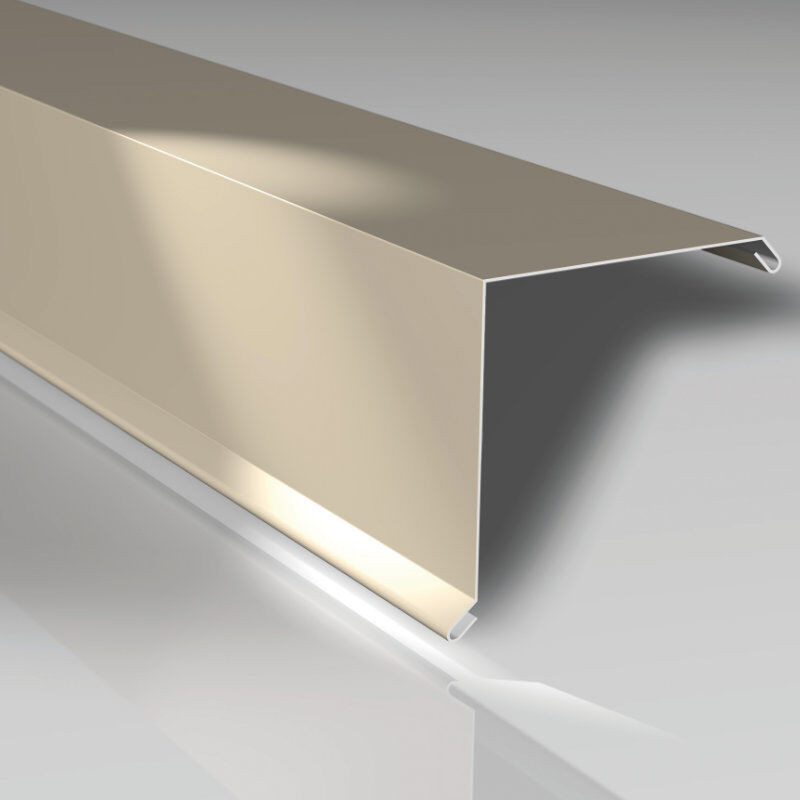 Ortgangwinkel Blachotrapez GmbH aus verzinktem Stahl, Farbe: Beige, B/T/H: 13,0 x 13,0 x 200,0 cm - Bild 1