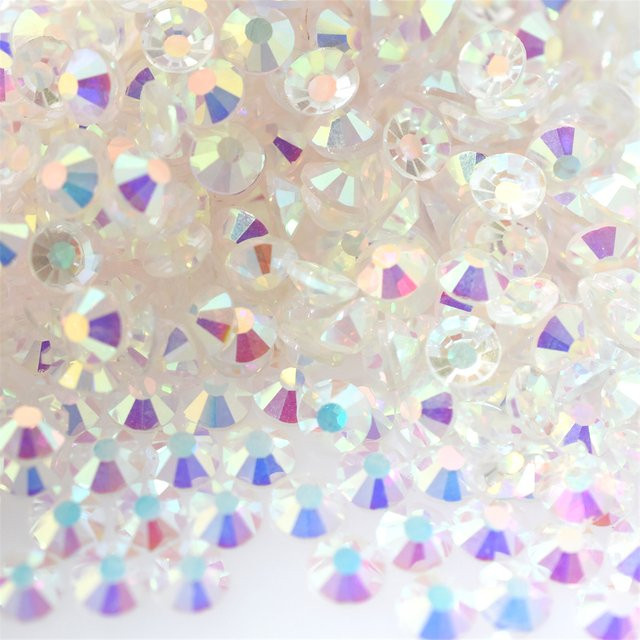 Transparente AB-Glas-Strasssteine SS3-40 mit flacher Rückseite für Nagelkunst und DIY-Bastelprojekte - Bild 1