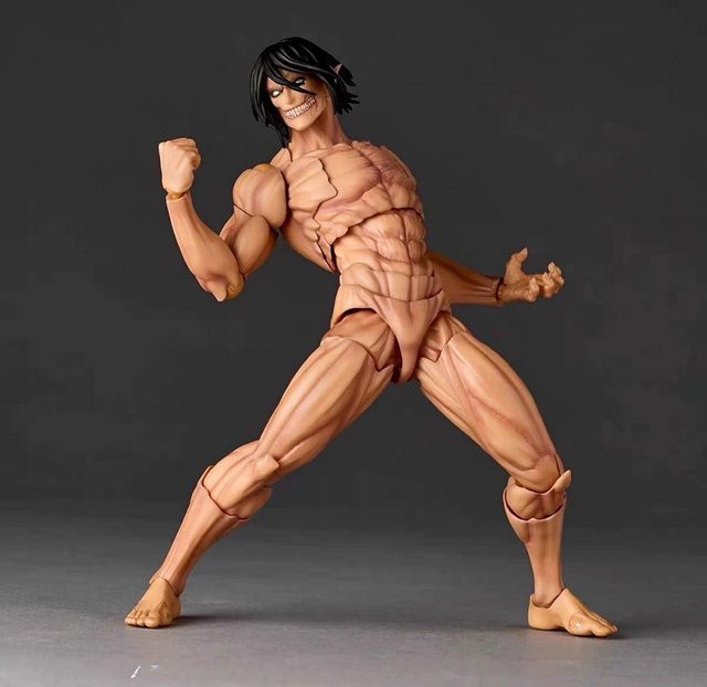 Revoltech Attack on Titan, Gepanzerter Koloss & Titanen-Mädchen Actionfiguren, Set - Bild 1