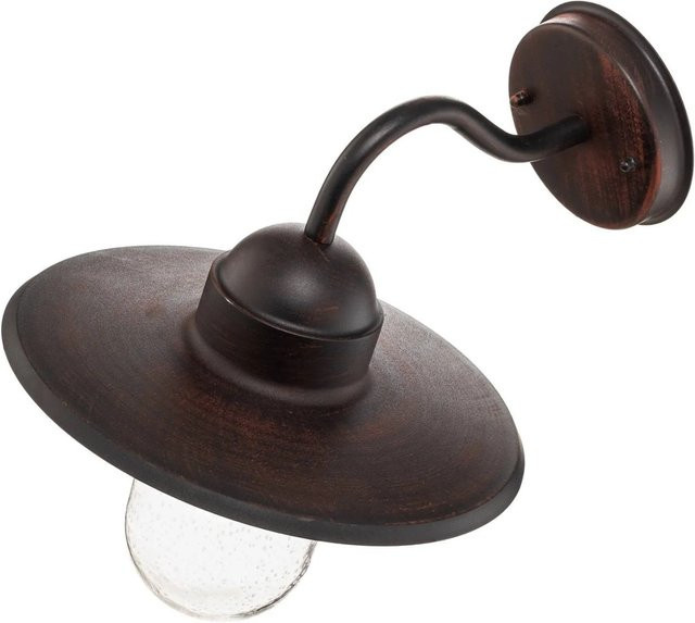 Lindby Wandleuchte Außen Filip Modern aus Metall in Braun, 1-flammig, E27, IP44, Höhe: 37,0 cm, Breite: 13,0 cm, Tiefe: 30,3 cm - Bild 1