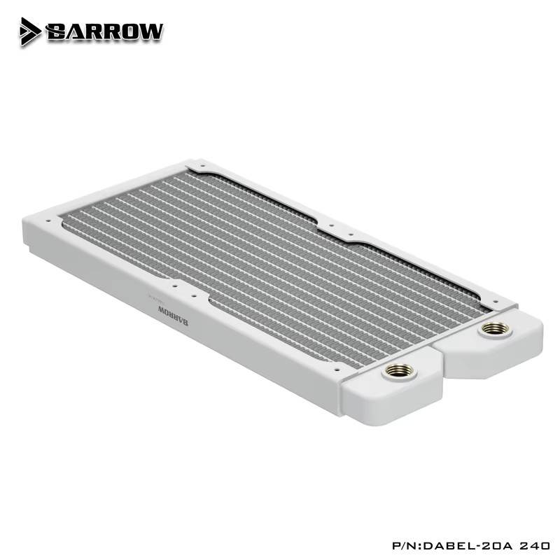 BARROW Slim-Heizkörper Wasserkühler für Computergehäuse in Schwarz, passend für 240 mm und 360 mm Radiatoren mit 12 cm Lüftern - Bild 2