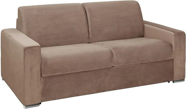Vente-unique Schlafsofa Calito in Beige mit Stoffbezug, Breite: 194 cm - Bild 1