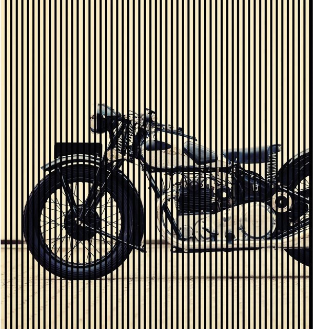 FN Acustico Akustikplatte Motorrad Bunt aus PET und MDF, H x B x T: 2400 x 2253 x 19 mm - Bild 1