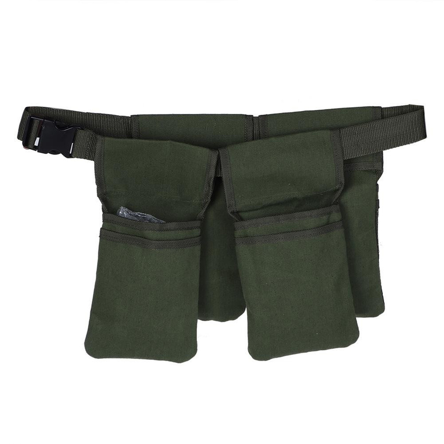 Segeltuc Gartenwerkzeugtasche Multifunktional mit 7 Taschen in Grün - Bild 3