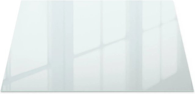 Wallfluent Tischplatte aus Glas für Gartentische, rechteckig mit abgerundeten Ecken, mattiert, B/T: 100 x 70 cm - Bild 1