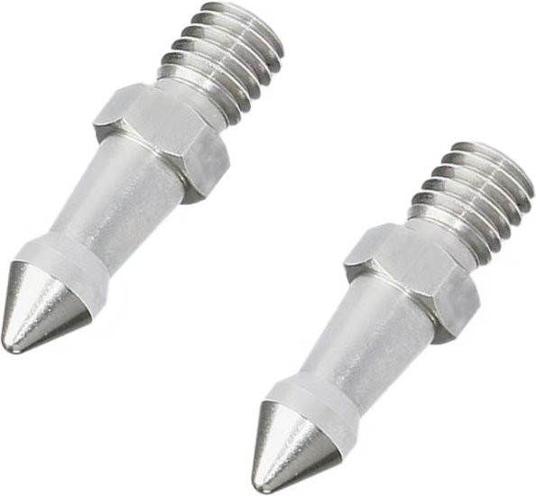 Stativspitze Ersatzteil Set mit 1/4-20 und 3/8-16 sowie M8 Gewinde in Silber für Kamera und Einbeinstativ - Bild 1