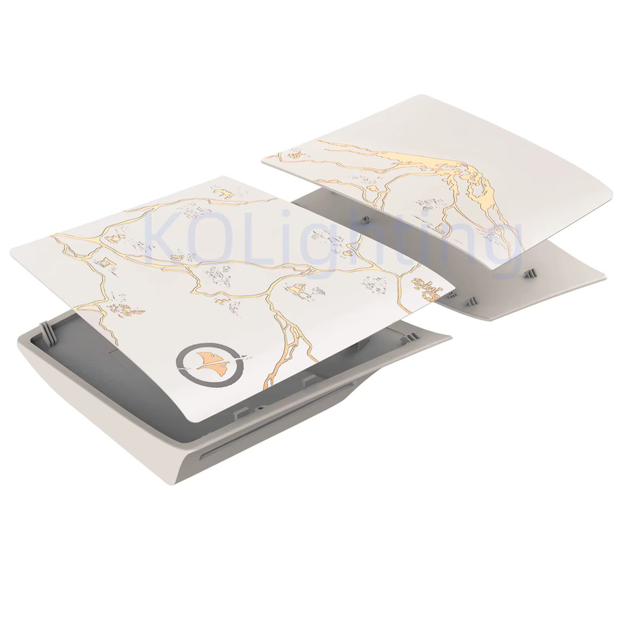 kolorkoli Ersatzschale Frontplatten-Abdeckung aus hartem Kunststoff für PlayStation 5 Pro Modell Disc Edition in Weiß - Bild 2