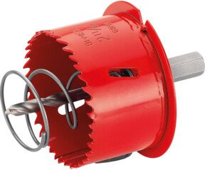 Cimco Bimetall Lochsäge mit Randverzierung in Rot, Durchmesser: 68,0 mm - Bild 1