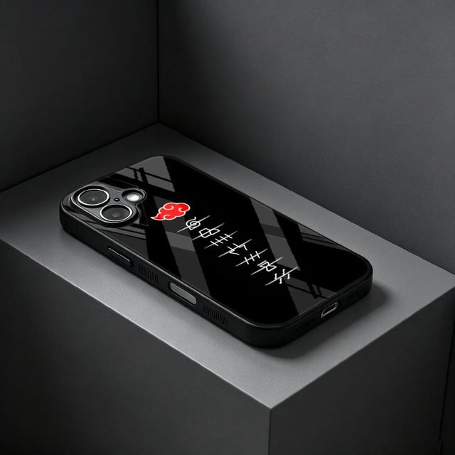 N-arutoS List Glas-Schutzhülle für iPhone 17 Pro Max 16 15 14 13 12 XR Plus in Schwarz und Multicolour - Bild 1