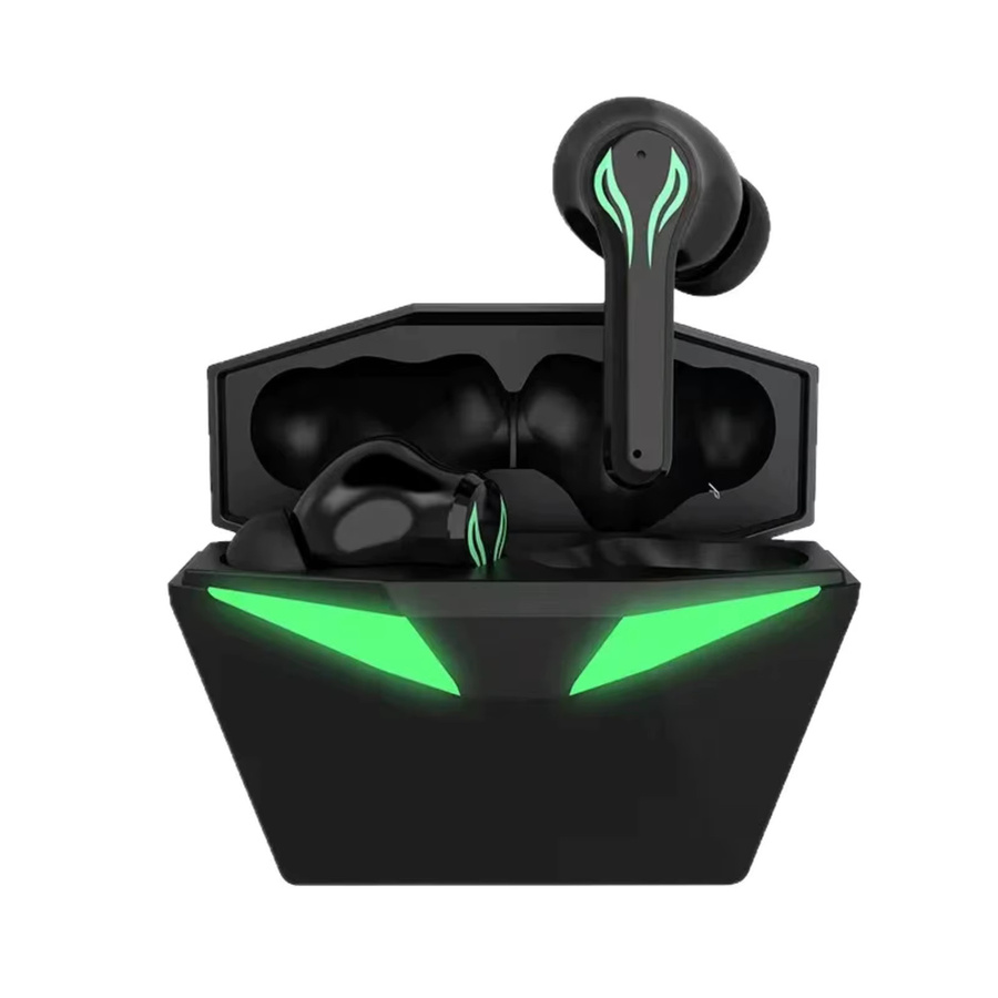 Dtobhars Bluetooth-Gaming-Ohrhörer in Schwarz mit niedriger Latenz, HiFi-Stereo und LED-Licht, wasserfeste In-Ear-Kopfhörer für Sport und Bass-Liebhaber - Bild 5