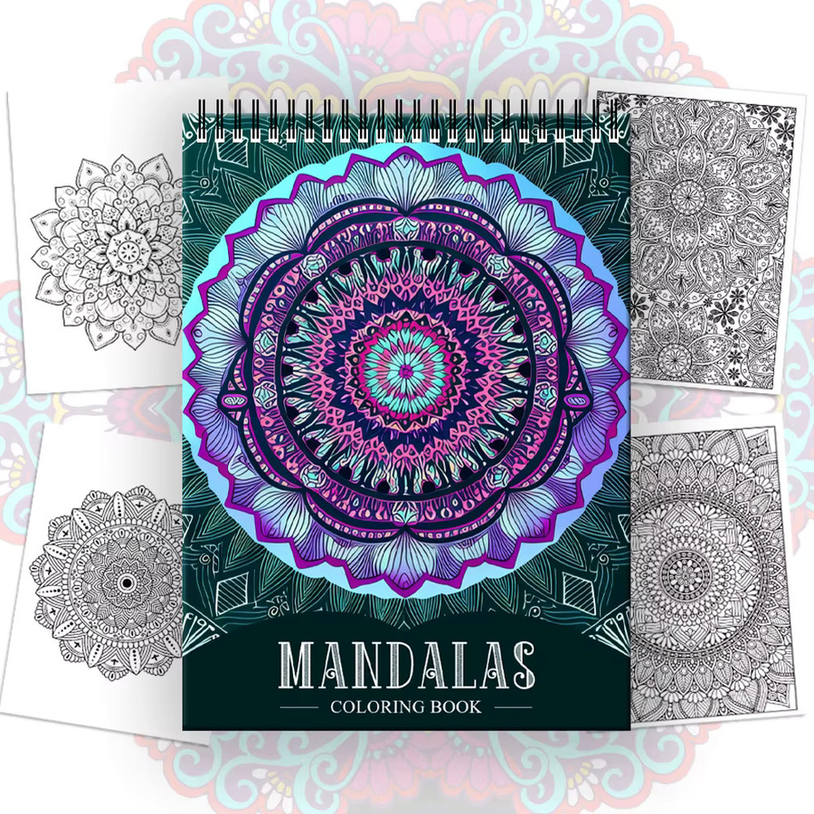 Kreatives Mandala-Malbuch für Erwachsene mit 60 Seiten in Mehrfarbig - Bild 5