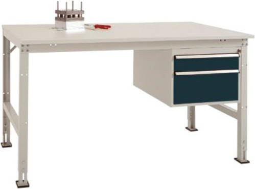 Manuflex AU5767.7016 Universal Komplett-Arbeitstisch mit Kunststoff-Platte, höhenverstellbar, B/T/H: 200 x 80 x 76-87 cm - Bild 1
