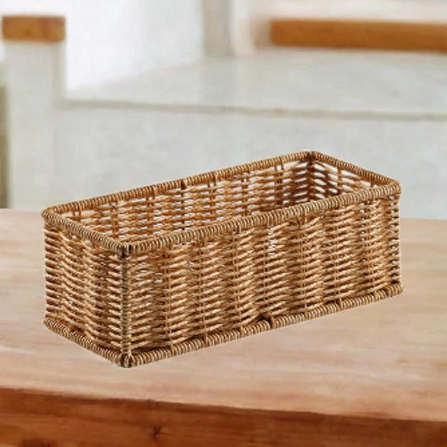 Garden and Beyond Rattan-Aufbewahrungskorb mit Griffen in Braun - Bild 1