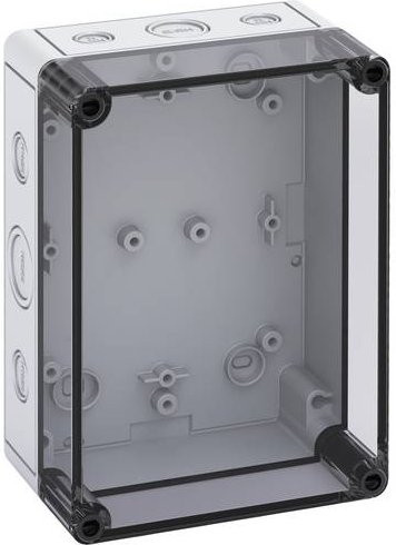 Spelsberg Universal-Gehäuse TK PC 1813-8f-tm aus Kunststoff in Grau und Transparent, B/T/H: 18,0 x 13,0 x 8,4 cm - Bild 1