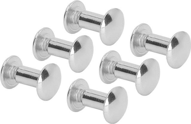 200er-Set OutsideWorld Ledernieten aus Messmaterial in Silber, Durchmesser: 10 mm und 12 mm - Bild 1