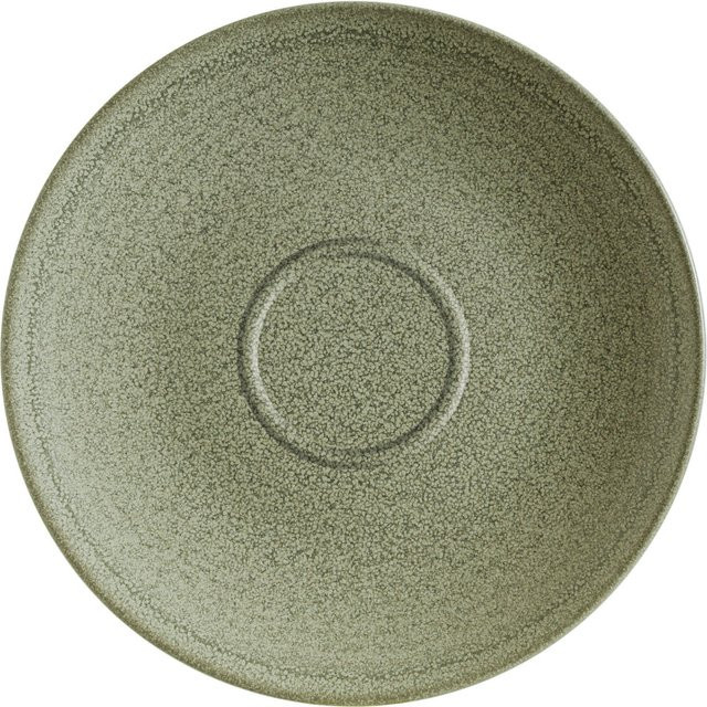 Bonna Espresso Untertasse Adelfa Ripple aus Porzellan, grün, 6er Pack, Ø: 13 cm, H: 2 cm - Bild 1