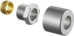 Oventrop Klemmringverschraubungs-Set Combi E in Anthrazit und Silber, G 1/2 Zoll AG x 15 mm, 1-fach - Bild 1