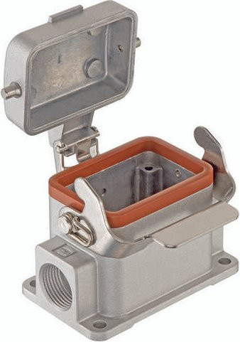 HARTING Sockelgehäuse 19 62 806 2295 aus Edelstahl in Silber - Bild 1