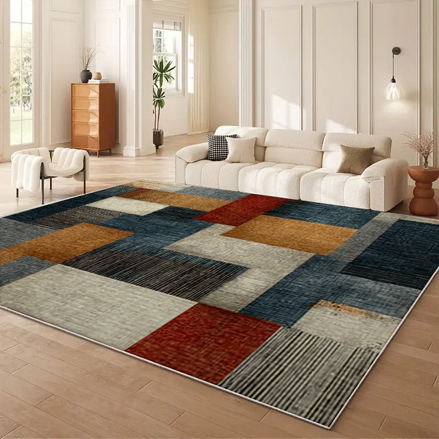 RAKKS Wohnzimmerteppich in Multicolour mit geometrischem Design, moderner Retro-Optik und pflegeleichter Oberfläche - Bild 1