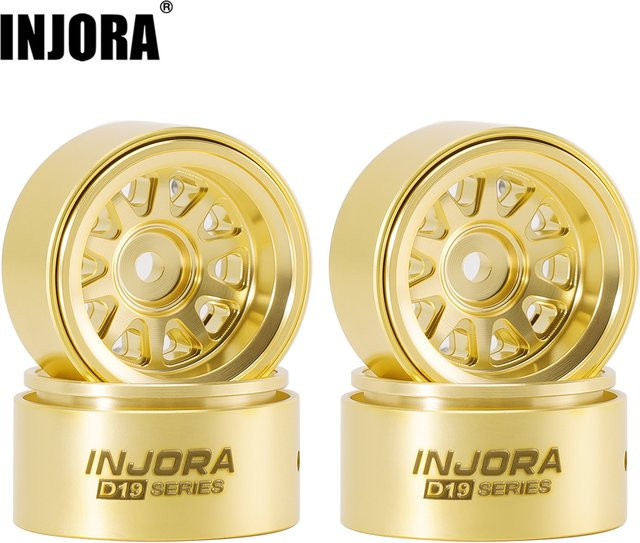 INJORA D19 0,7-Zoll-Messing-Beadlock-Räder, 1/30, Metall, Zubehör - Bild 1