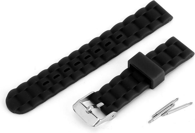 Skmei Uhrenarmband Silikon, 16 mm, Schwarz, Herren - Bild 1