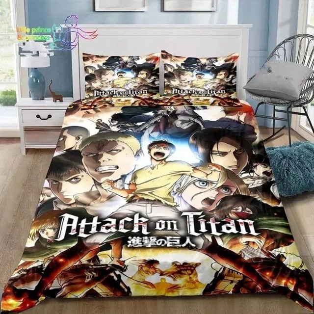 Bettwäscheset Attack on Titan mit Motiv aus Microfaser, Multicolor, B/H: 210 x 210 cm - Bild 1
