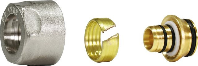 PIPETEC Schraubfitting Klemmring aus Messing 20 mm x EK 3/4 in Gold - Bild 1