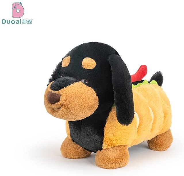 Yiran toy Niedliche Welpenpuppe Dackel, Plüschtier, 40cm, Braun - Bild 1