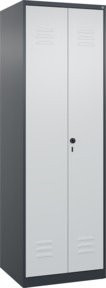 C+P Wäschespind Garderobenspind Classic PLUS mit 2 Abteilen, Anthrazitgrau, H x B x T: 185 x 60 x 50 cm - Bild 1