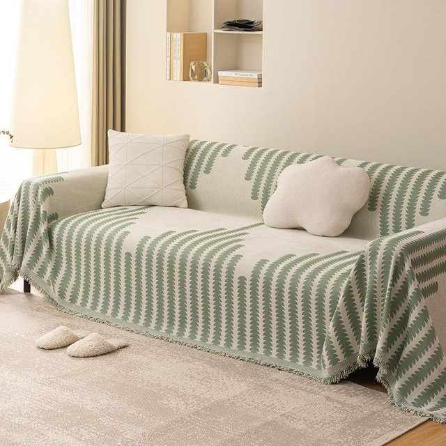 Super Six Chenille Sofaüberwurf im nordischen Stil, B/B: 180 x 130 cm - Bild 1