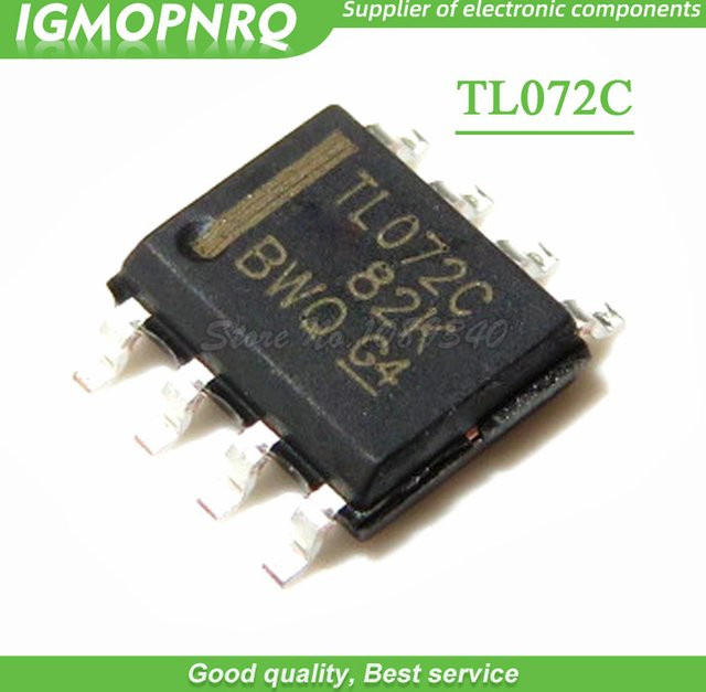 50 Stück SMD TL072 (072C) TL072CDT/TL072CDR SOP8 Operationsverstärker in Schwarz - Bild 1