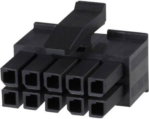 TE Connectivity Micro-MATE-N-LOK Buchsengehäuse-Kabel in Schwarz, Polzahl 10, Rastermaß: 3mm, 1-794617-0 - Bild 1