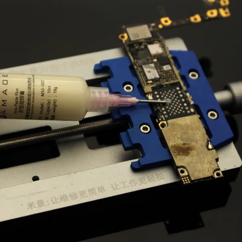 AMAOE Halogenfreies Schweißöl Flussmittel für PCB BGA Reballing Reparatur mit 2 Spritzen und Nadeln in Weiß - Bild 6